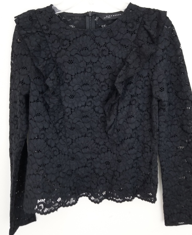 Zara Woman long sleeve lace top